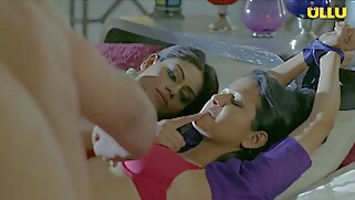 fetish brunette threesome hd