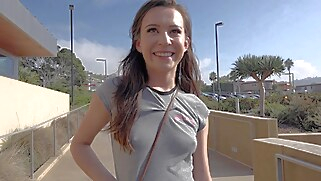 skinny brunette casting small tits